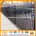 Black powder coated spear top 3 rails garrison fencing panel
